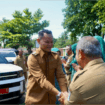 Bupati Purbalingga Fahmi Muhammad saat acara silaturahmi dan halal bihalal bersama masyarakat Dapil 5 di Pendopo Kecamatan Kejobong, Senin 13 April 2026.