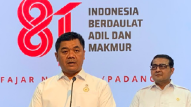 Wakil Menteri Sekretariat Negara Juri Ardiantoro menyampaikan hasil pemilihan dalam konferensi pers di Kantor Presiden, Jakarta, Senin 29 Juni 2026.