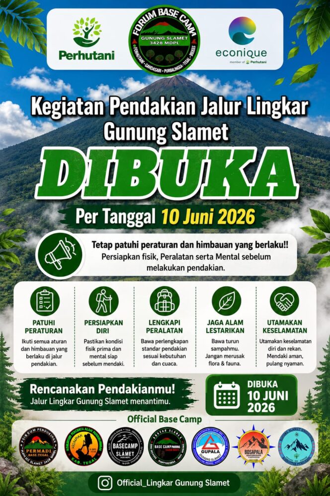 
 pemberitahuan, foto Lingkar Gunung Slamet net