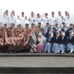 Para murid SMK Ma'arif NU Karangreja turut merasakan pengalaman berbeda. Mereka mengemban amanah sebagai petugas upacara dalam lokasi yang tidak biasa.