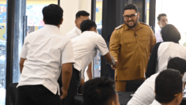 Ketua Satgas Program Makan Bergizi Gratis (MBG) Kabupaten Purbalingga Dimas Prasetyahani saat menghadiri Workshop Leadership Kepala Satuan Pelayanan Pemenuhan Gizi (SPPG) Kabupaten Purbalingga, di Erhanesia Convention Centre Purbalingga, Selasa 11 Agustus 2026